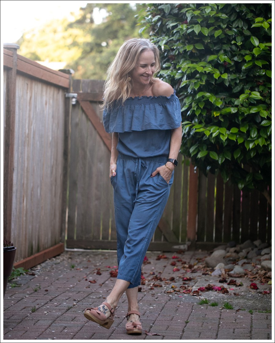 Blog Clu Off The Shoulder Jumpsuit Sven Peep Toe Clogs-1