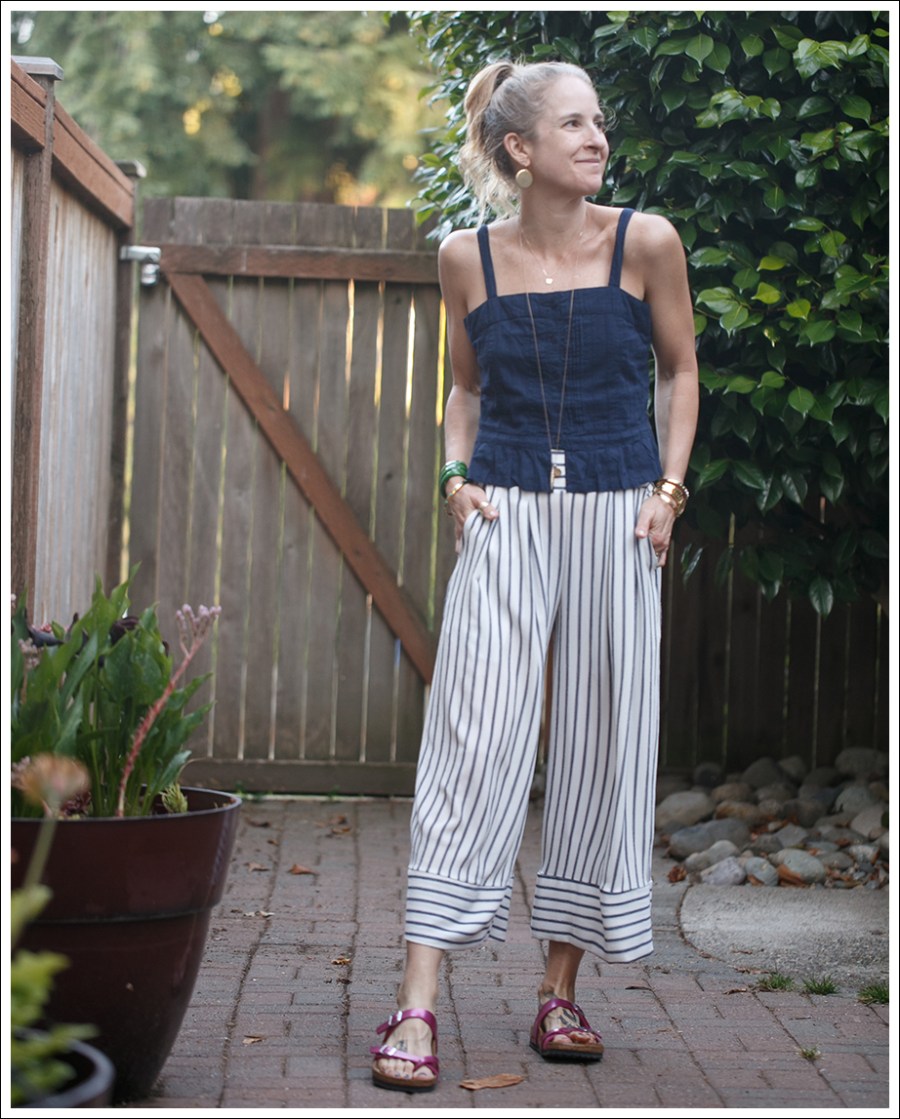 Blog House Of Harlow Boho Top Misa Striped Nikola Palazzo Pants Birkenstock Mayari-1