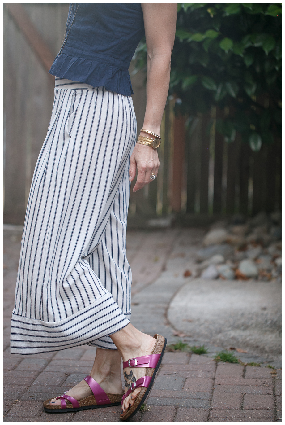 Blog House Of Harlow Boho Top Misa Striped Nikola Palazzo Pants Birkenstock Mayari-5