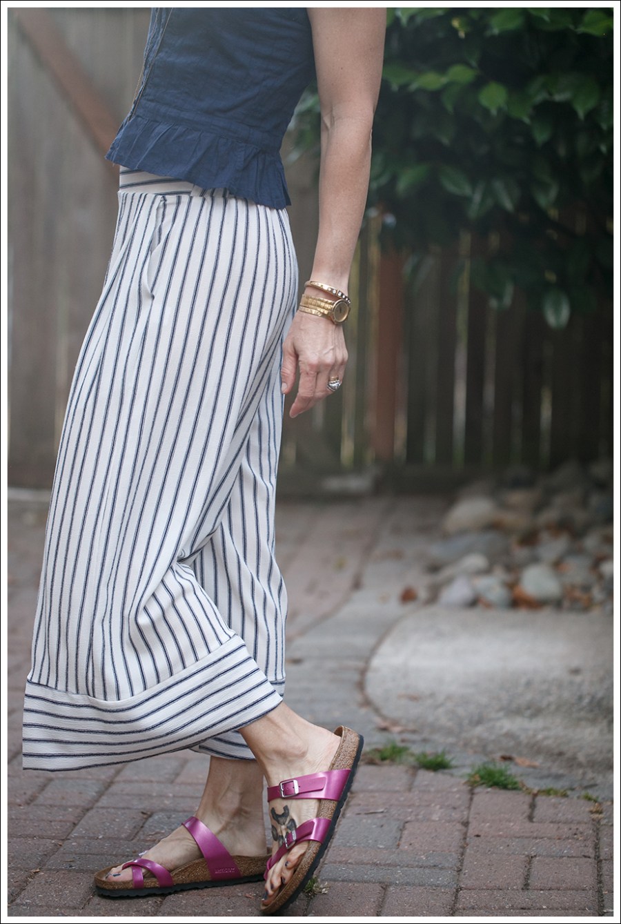 Blog House Of Harlow Boho Top Misa Striped Nikola Palazzo Pants Birkenstock Mayari-5