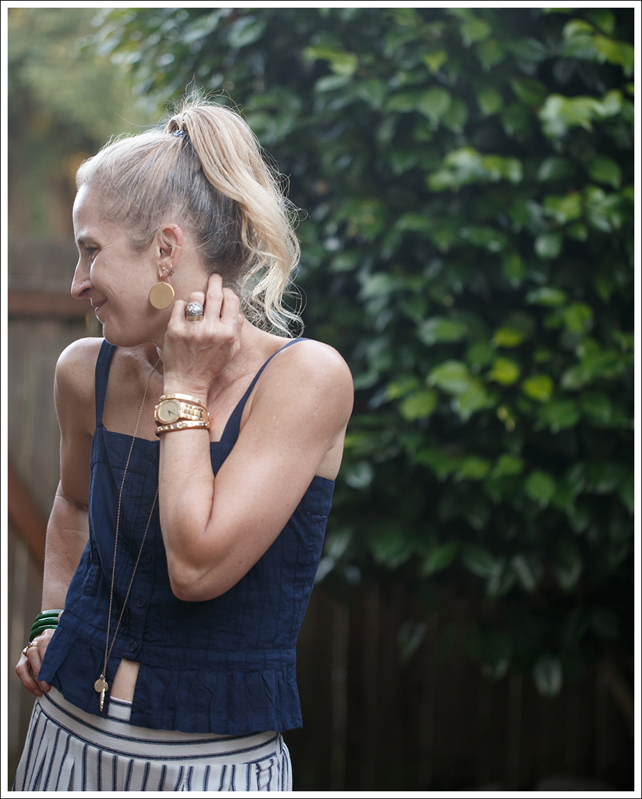 Blog House Of Harlow Boho Top Misa Striped Nikola Palazzo Pants Birkenstock Mayari-7