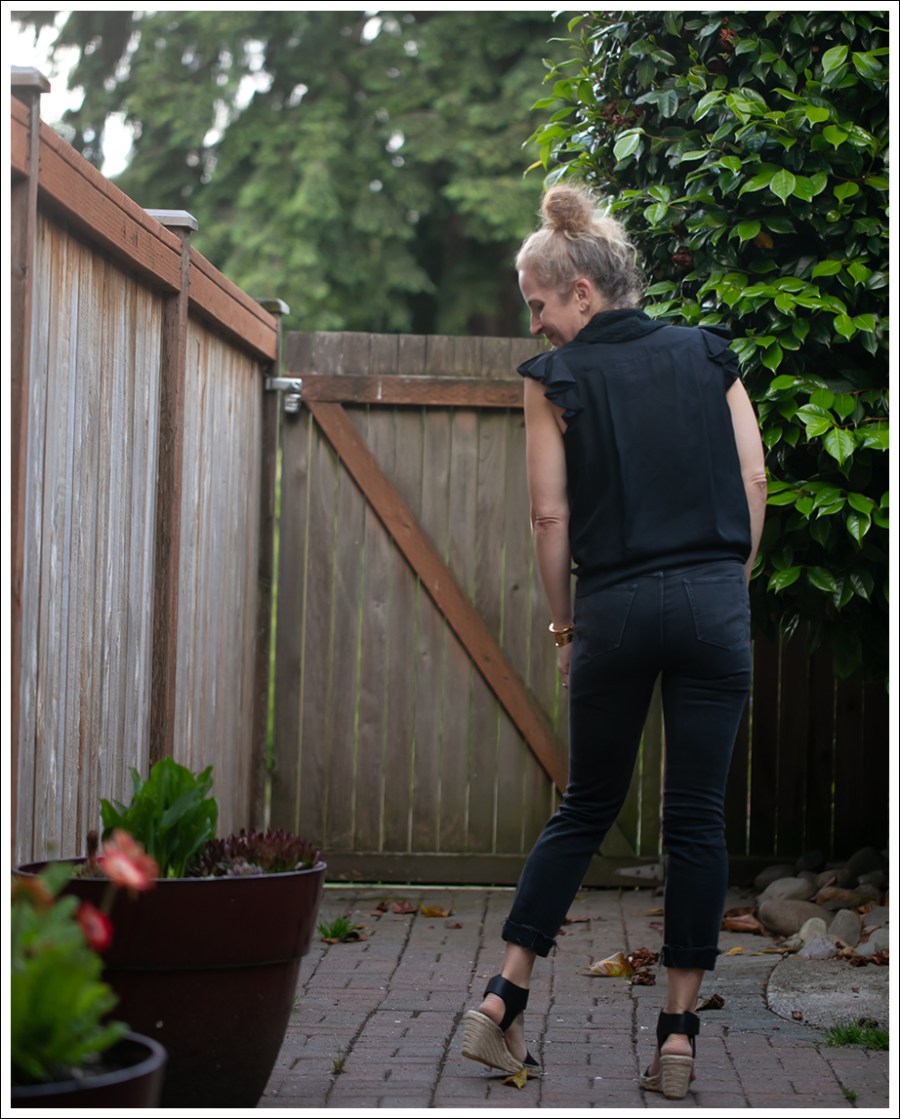 Blog Zac Posen Flutter Sleeve Top La Vie Rebecca Taylor Black Jeans Vince Espadrilles-2