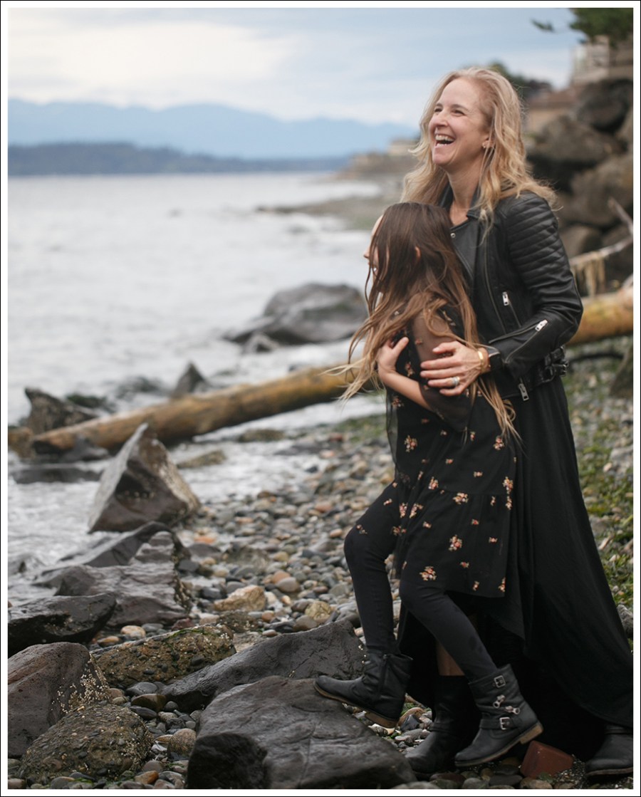 Blog All Saints Leather Moto Jacket Lanston Maxi Dress Frye Veronica Slouch Short Boots On Beach-4