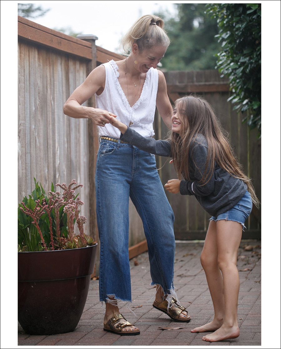Blog Amanda Uprichard Samarra Bodysuit DL1961 Hepburn High Rise Rachel Zoe Metallic Camouflage Sandals-10
