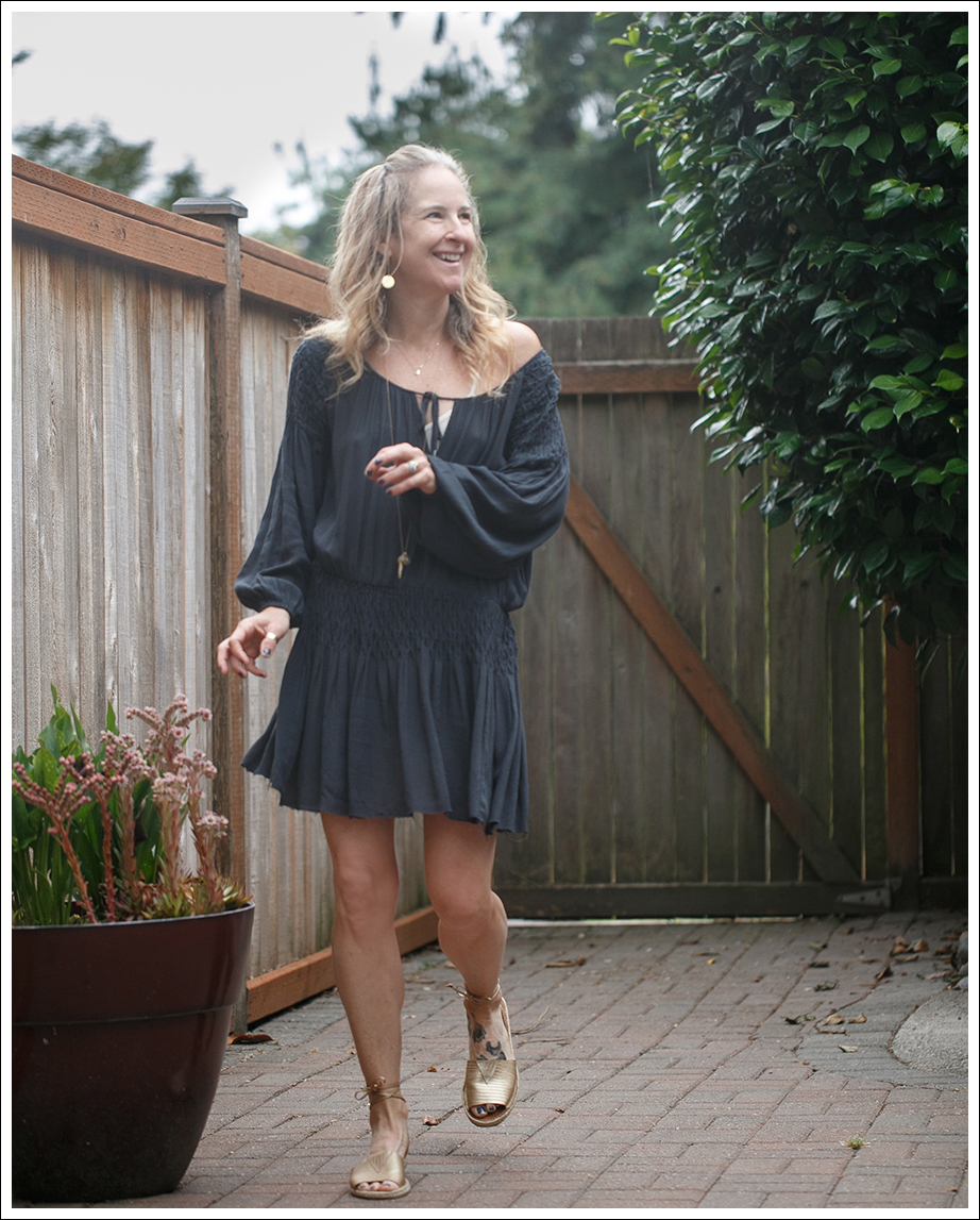 Blog Free People Drop Waist Gauzy Dress Kaanas Gold Grenada Ankle Tie Sandals-2