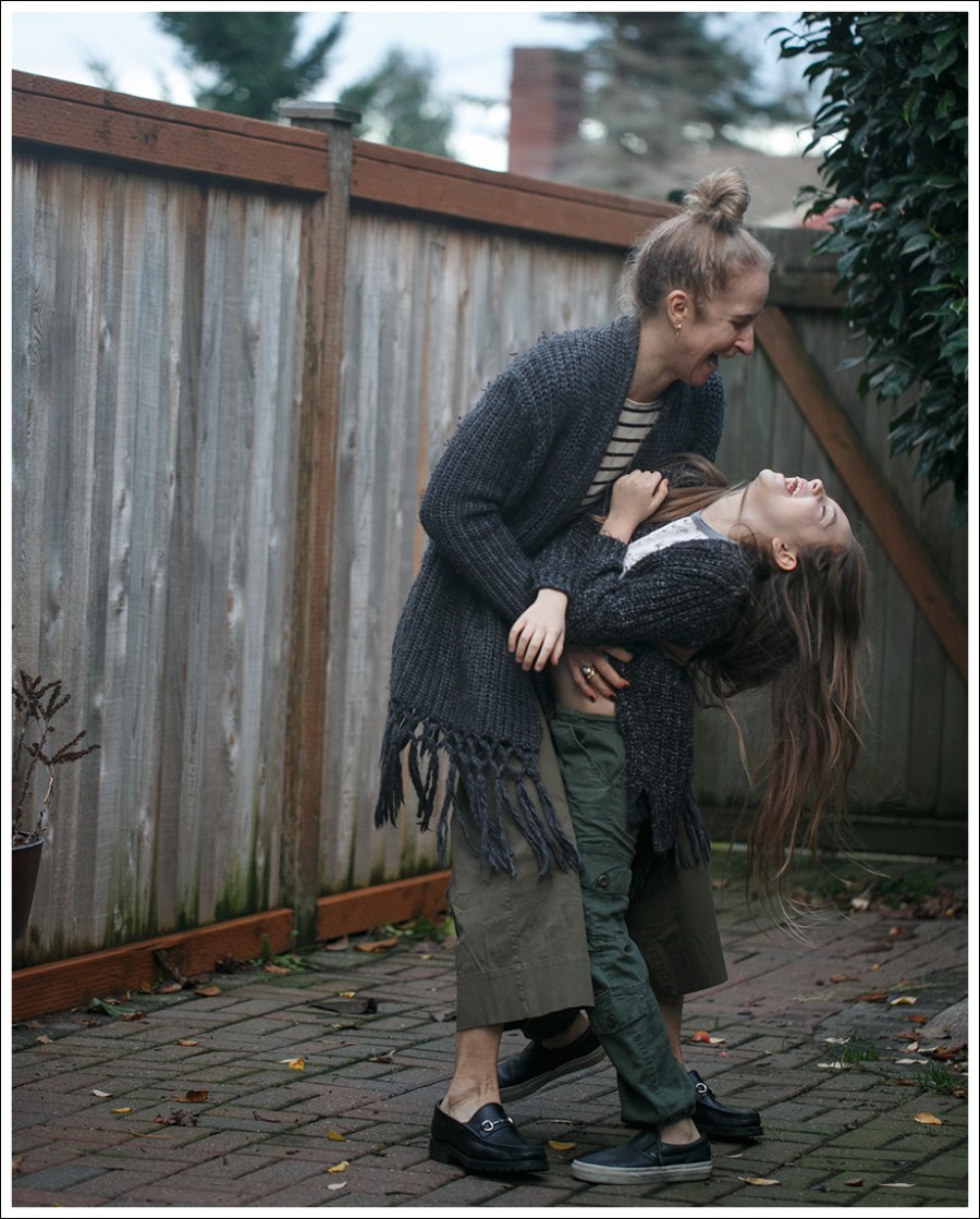 Blog Joie Fringe Cardigan Frame Paper Bag Pants Gucci Loafers-5