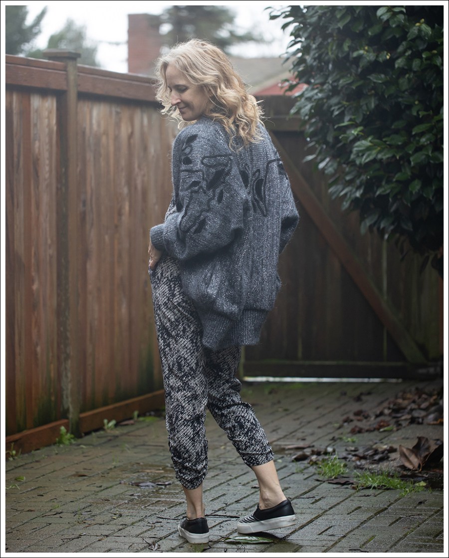 Blog Vintage 80s Oversized Cardigan Parker Jumpsuit Miss KG Slip Ons-3