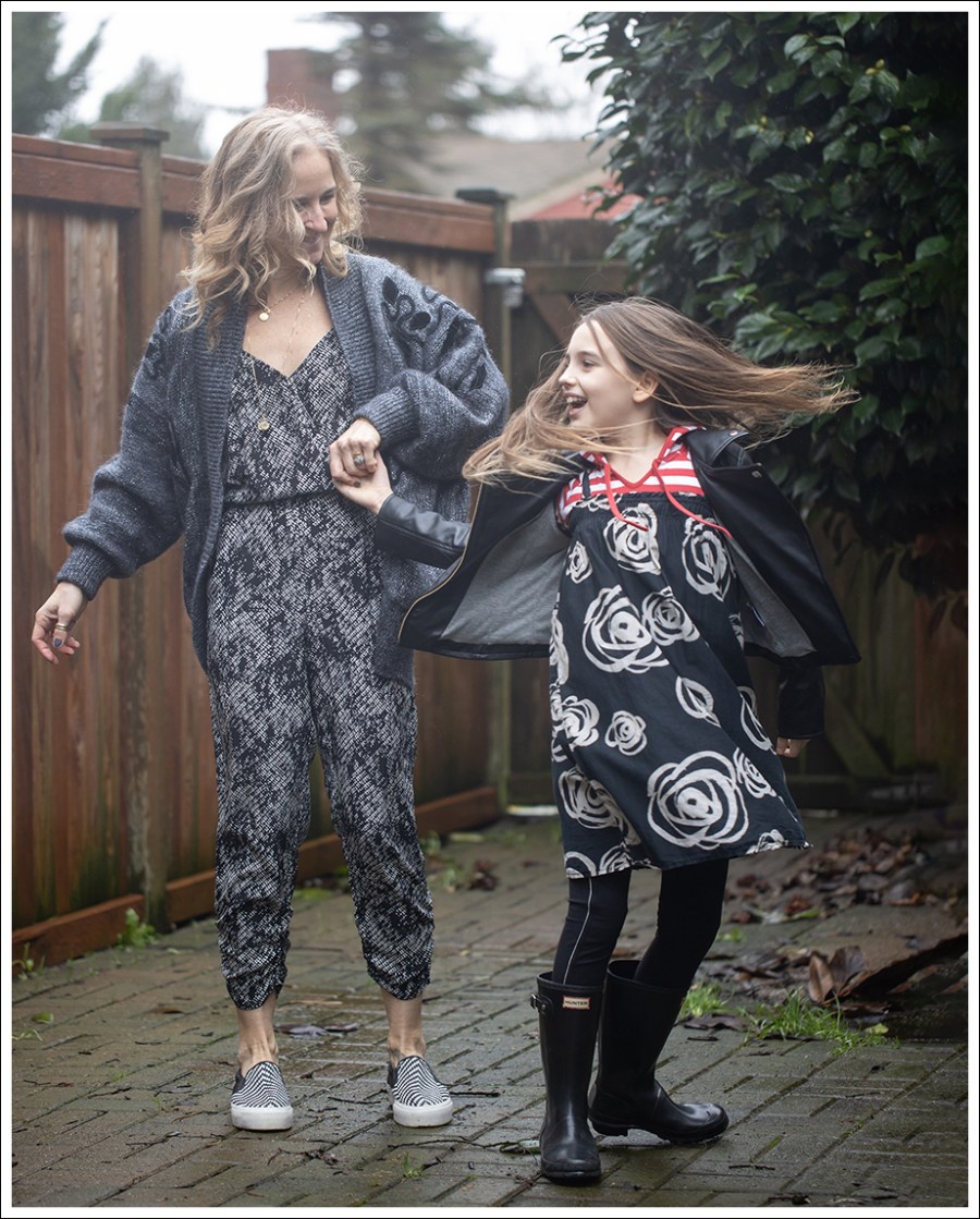 Blog Vintage 80s Oversized Cardigan Parker Jumpsuit Miss KG Slip Ons-6