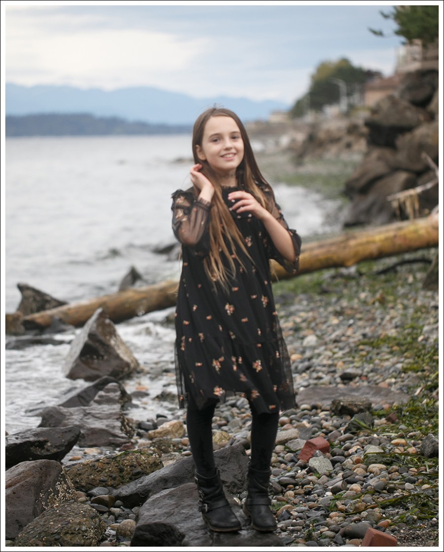 Blog Zara Girls Floral Dress Moto Boots on the Beach-10