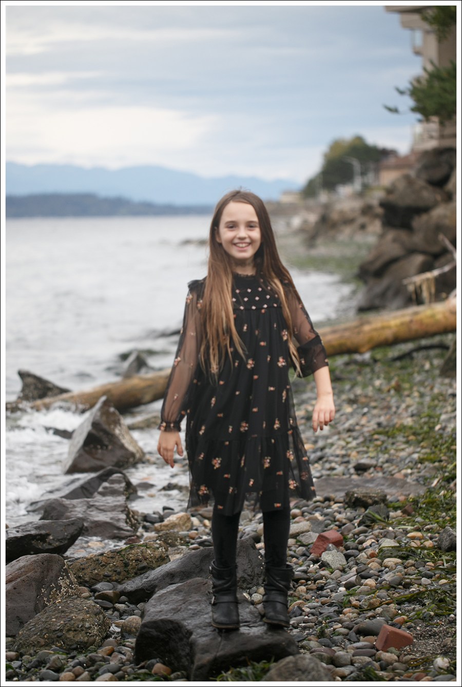 Blog Zara Girls Floral Dress Moto Boots on the Beach-11