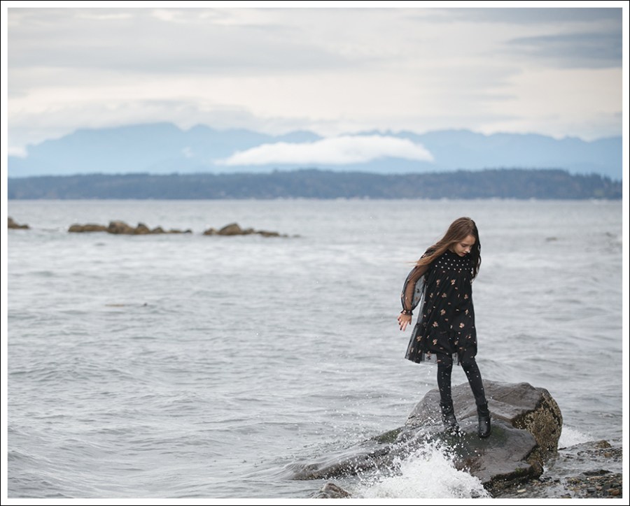 Blog Zara Girls Floral Dress Moto Boots on the Beach-2