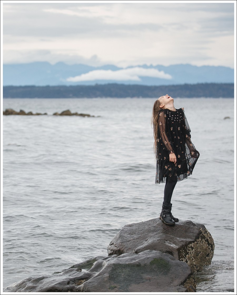 Blog Zara Girls Floral Dress Moto Boots on the Beach-6