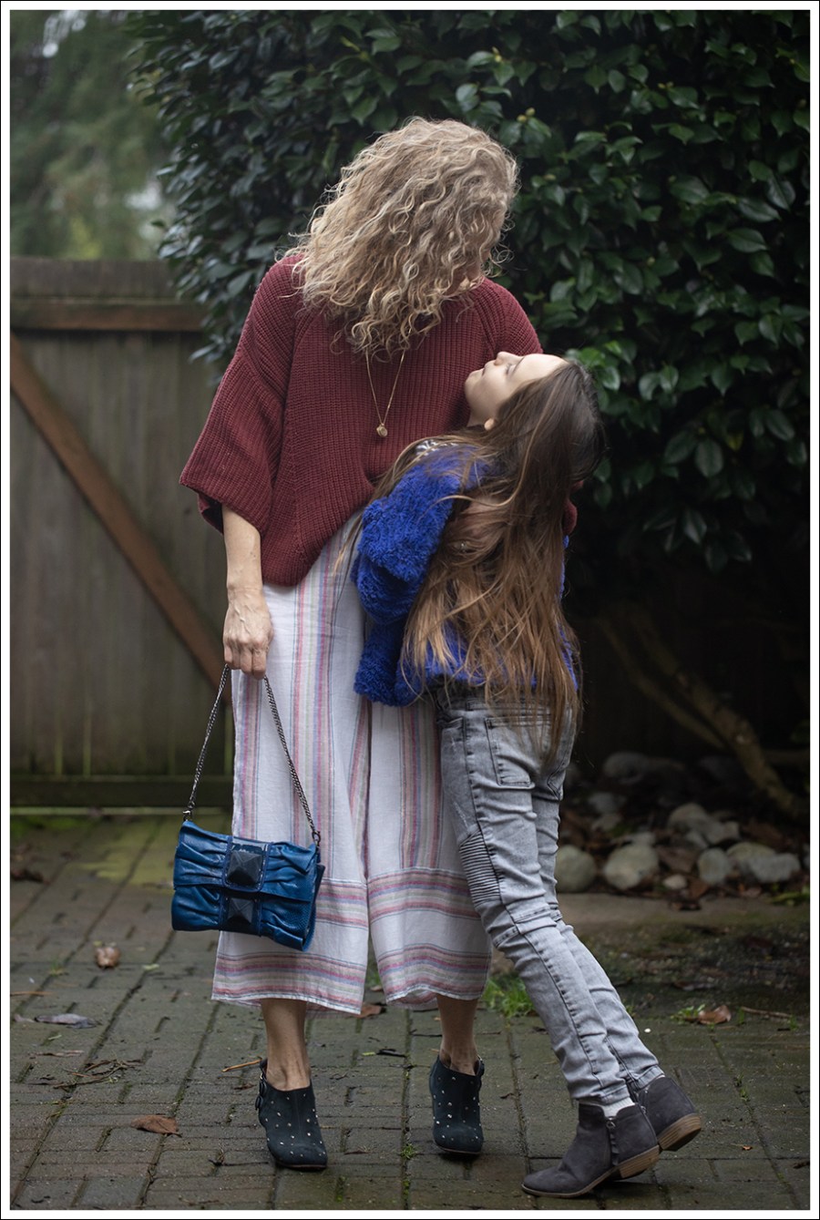Blog Free People Crop Sweater Amanda Uprichard Colorful Pants Rachel Comey Studded Clogs Be D Blue Suede Purse-6