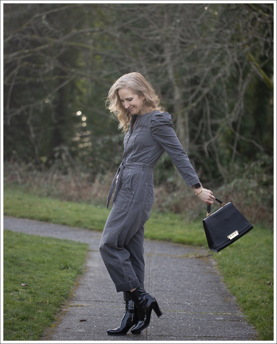 Blog La Vie Rebecca Taylor Jumpsuit Prada Patent Booties Zac Posen Bag-7